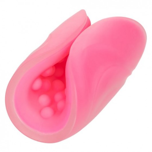 Розовый рельефный мастурбатор Beaded Grip - California Exotic Novelties - в Тюмени купить с доставкой