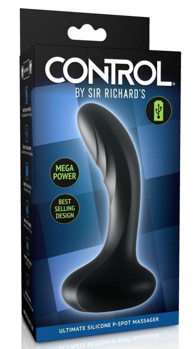 Черный массажер простаты Ultimate Silicone P-Spot Massager - 13,9 см. - Pipedream - в Тюмени купить с доставкой