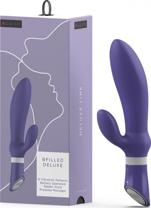 Фиолетовый вибромассажер простаты Bfilled Deluxe - 21 см. - B Swish - в Тюмени купить с доставкой
