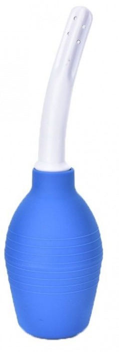 Синий анальный душ с изогнутым наконечником - Джага-Джага - купить с доставкой в Тюмени