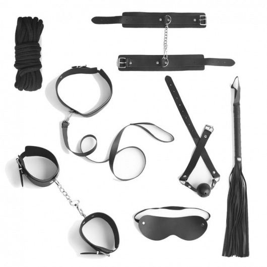 Черный эротический набор из 8 предметов - Сима-Ленд - купить с доставкой в Тюмени