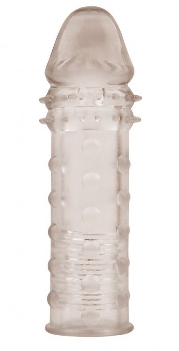 Дымчатая удлиняющая насадка на пенис Extra Texture Sleeve - 16,2 см. - Chisa - в Тюмени купить с доставкой