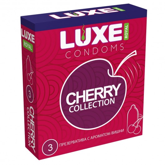 Презервативы с ароматом вишни LUXE Royal Cherry Collection - 3 шт. - Luxe - купить с доставкой в Тюмени
