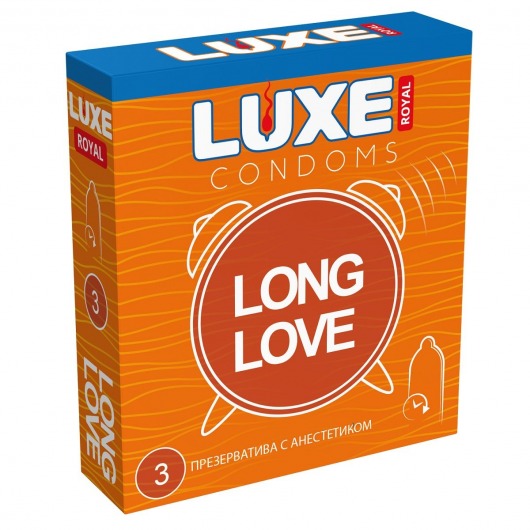Презервативы с продлевающим эффектом LUXE Royal Long Love - 3 шт. - Luxe - купить с доставкой в Тюмени
