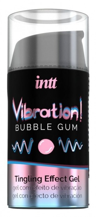 Жидкий интимный гель с эффектом вибрации Vibration! Bubble Gum - 15 мл. - INTT - купить с доставкой в Тюмени