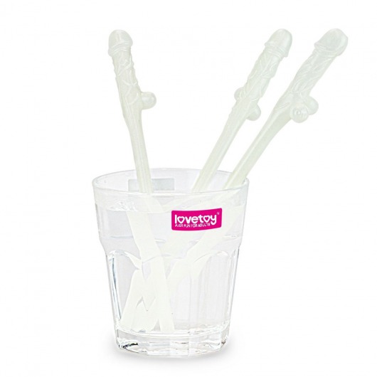 Светящиеся в темноте трубочки для напитков в виде пенисов Willy Straws - 9 шт. - Lovetoy - купить с доставкой в Тюмени