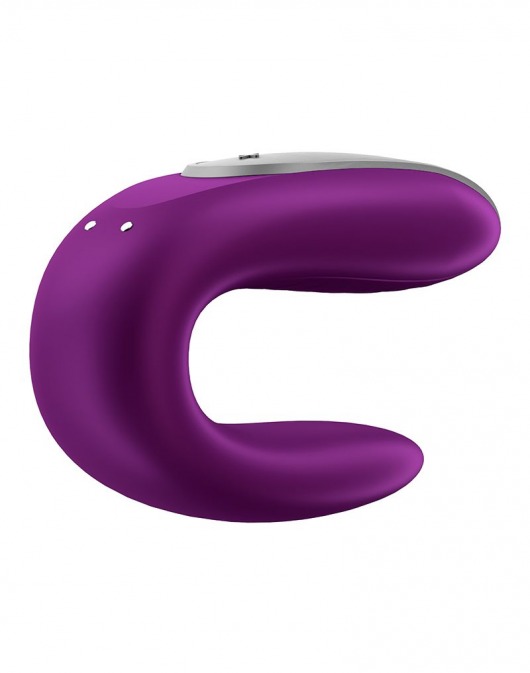 Фиолетовый вибромассажёр для пар Satisfyer Double Fun - Satisfyer