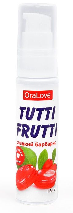 Гель-смазка Tutti-frutti со вкусом барбариса - 30 гр. - Биоритм - купить с доставкой в Тюмени