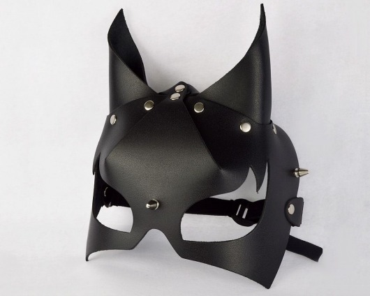 Черная кожаная маска  Черт - Sitabella - купить с доставкой в Тюмени