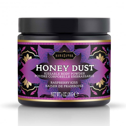 Пудра для тела Honey Dust Body Powder с ароматом малины - 170 гр. - Kama Sutra - купить с доставкой в Тюмени