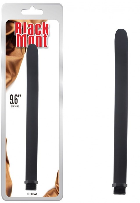 Черная насадка для анального душа Silicone Douche Tube - 24,5 см. - Chisa - купить с доставкой в Тюмени