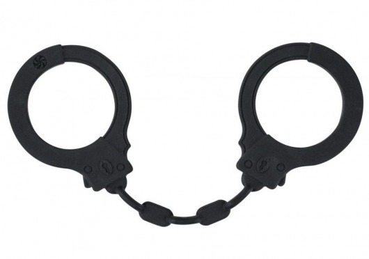 Черные силиконовые наручники Suppression - Lola Games - купить с доставкой в Тюмени