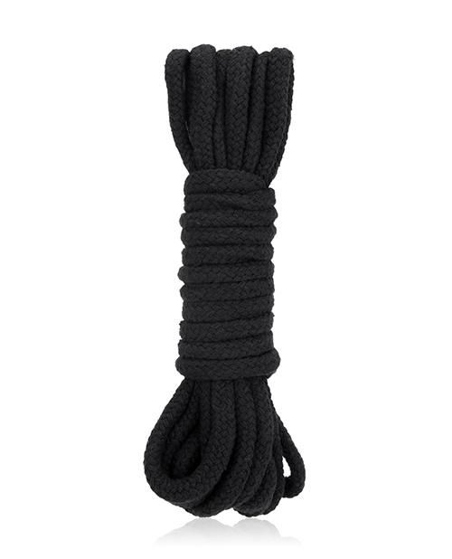 Черная хлопковая веревка для бондажа - 5 м. - Lux Fetish - купить с доставкой в Тюмени