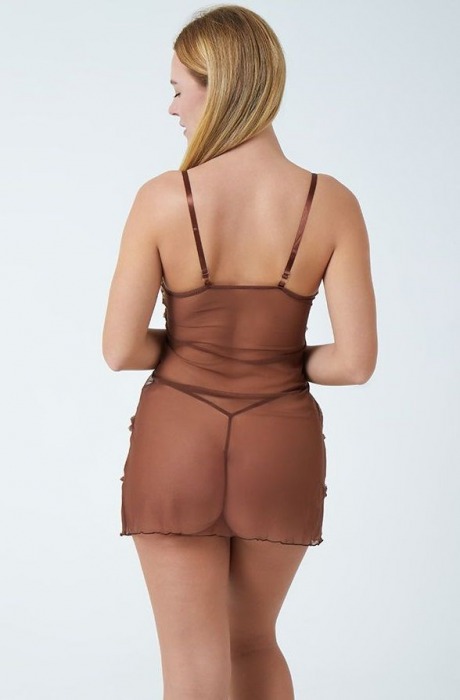 Полупрозрачная сорочка с расшитым лифом и феромонами - Роспарфюм купить с доставкой