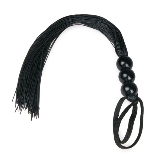 Черная силиконовая плеть Silicone Whip - 32 см. - Easy toys - купить с доставкой в Тюмени