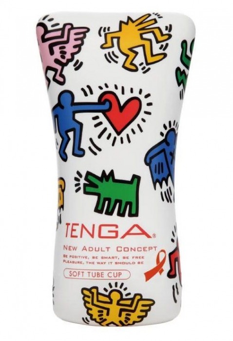 Мастурбатор-туба Keith Haring Soft Tube CUP - Tenga - в Тюмени купить с доставкой