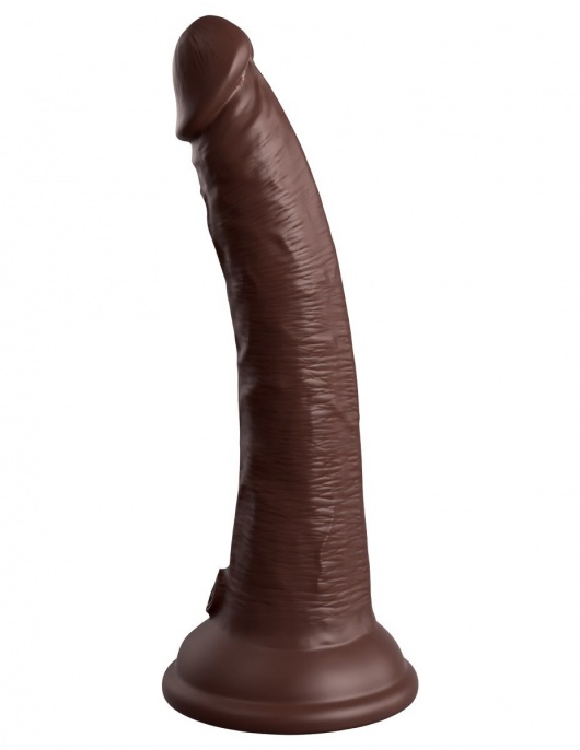 Коричневый фаллоимитатор 7  Silicone Dual Density Cock - 21 см. - Pipedream