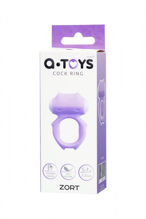 Фиолетовое виброкольцо на пенис Zort - A-toys - в Тюмени купить с доставкой