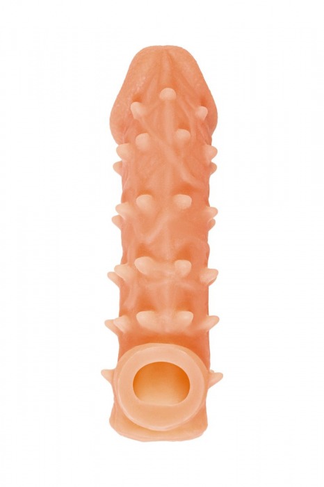 Телесная закрытая насадка с пупырышками Cock Sleeve Size S - 13,8 см. - KOKOS - в Тюмени купить с доставкой