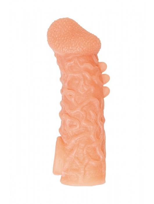 Телесная закрытая насадка с шершавой головкой Cock Sleeve Size S - 13,8 см. - KOKOS - в Тюмени купить с доставкой