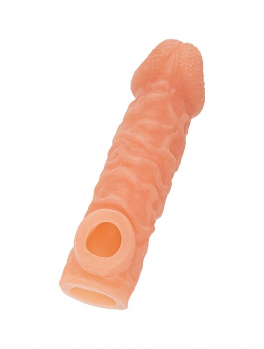 Телесная закрытая насадка с шершавой головкой Cock Sleeve Size S - 13,8 см. - KOKOS - в Тюмени купить с доставкой