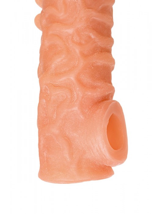 Телесная закрытая насадка с шершавой головкой Cock Sleeve Size S - 13,8 см. - KOKOS - в Тюмени купить с доставкой