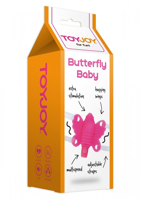 Розовая клиторальная бабочка Butterfly Baby - Toy Joy