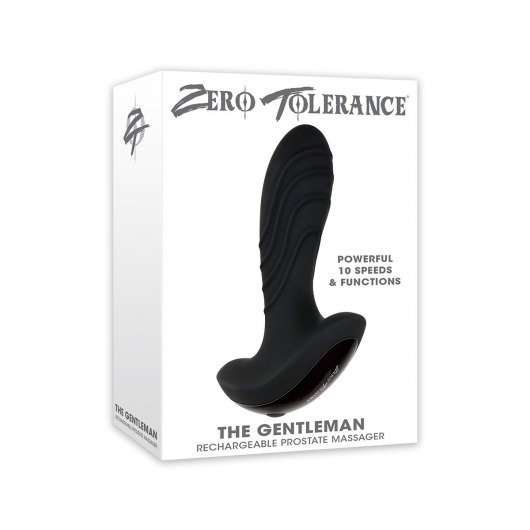 Черный вибростимулятор простаты The Gentleman - 12 см. - Zero Tolerance - в Тюмени купить с доставкой
