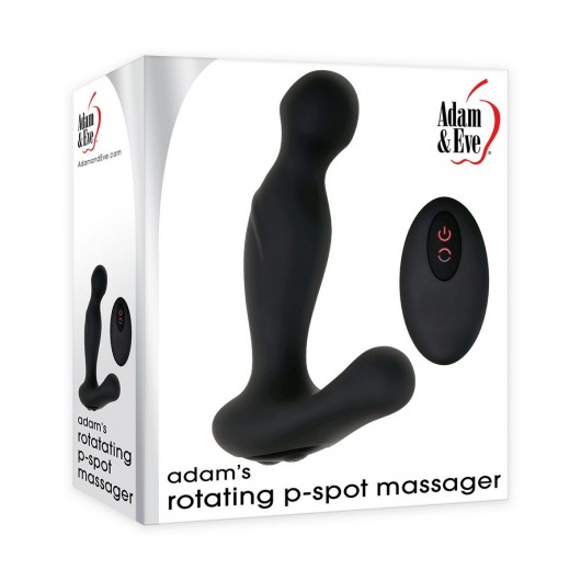 Черный вибростимулятор простаты Adam s Rotating P-spot Massager - 14,2 см. - Adam & Eve - в Тюмени купить с доставкой
