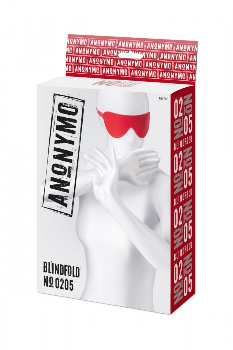 Красная маска Anonymo из искусственной кожи - ToyFa - купить с доставкой в Тюмени