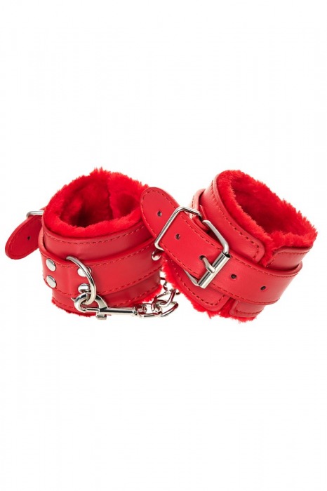 Красные наручники Anonymo из искусственной кожи - ToyFa - купить с доставкой в Тюмени