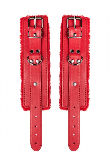 Красные наручники Anonymo из искусственной кожи - ToyFa - купить с доставкой в Тюмени