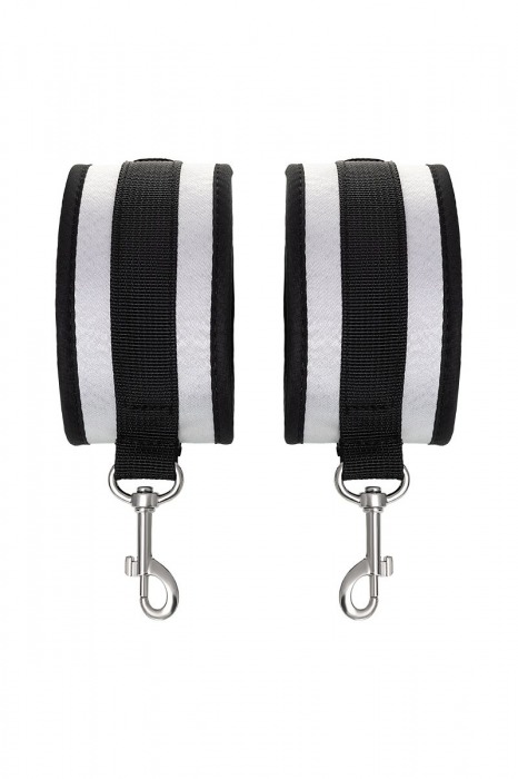 Серебристо-черные наручники Anonymo - ToyFa - купить с доставкой в Тюмени