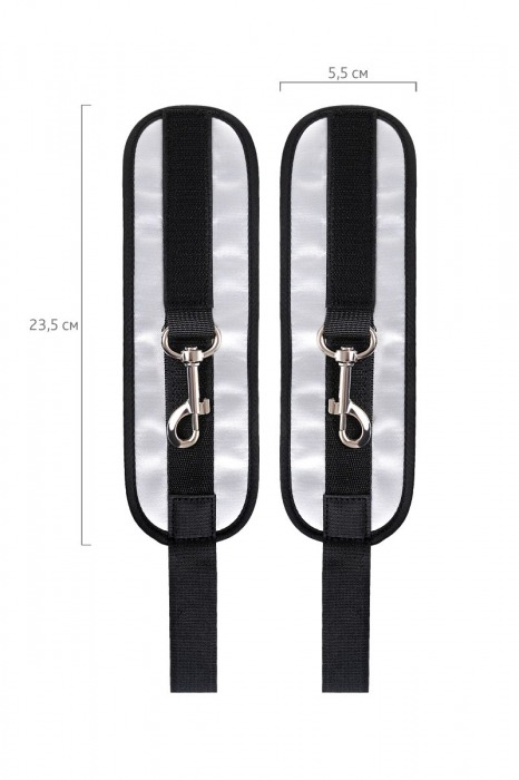 Серебристо-черные наручники Anonymo - ToyFa - купить с доставкой в Тюмени