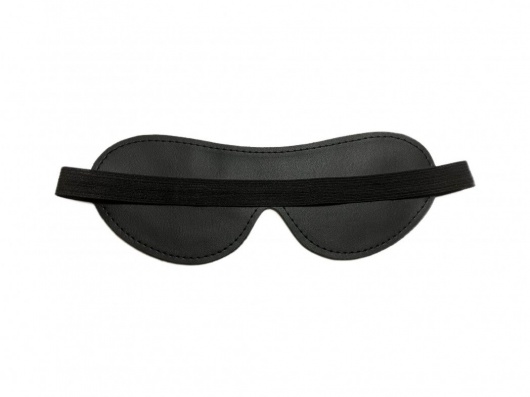 Черная лаковая маска на глаза из эко-кожи - БДСМ Арсенал - купить с доставкой в Тюмени