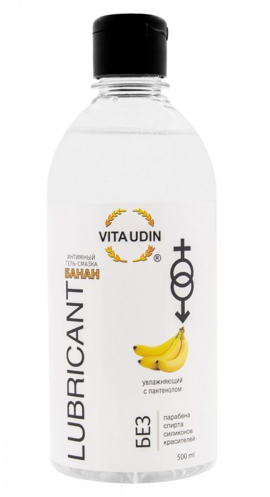 Интимный гель-смазка на водной основе VITA UDIN с ароматом банана - 500 мл. - VITA UDIN - купить с доставкой в Тюмени