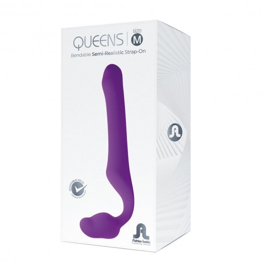 Лиловый безремневой страпон Queens M - Adrien Lastic - купить с доставкой в Тюмени