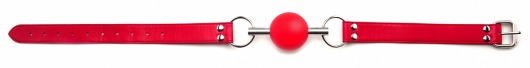 Кляп-шар на красных ремешках Solid Ball Gag - Shots Media BV - купить с доставкой в Тюмени