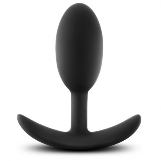 Черная анальная пробка Silicone Vibra Slim Plug Medium - 10,2 см. - Blush Novelties