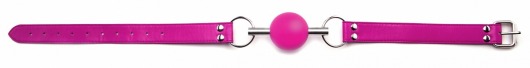 Кляп-шар на розовых ремешках Solid Ball Gag - Shots Media BV - купить с доставкой в Тюмени