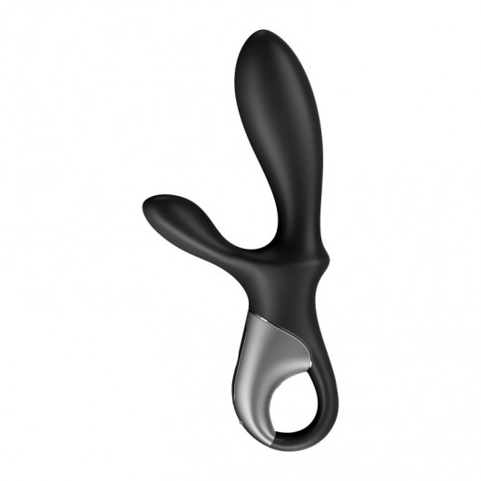 Черный анальный вибратор Heat Climax+ с функцией нагрева - 20,6 см. - Satisfyer - в Тюмени купить с доставкой