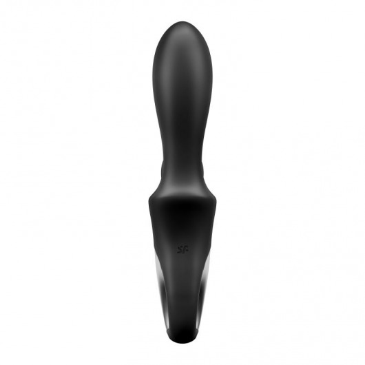 Черный анальный вибратор Heat Climax+ с функцией нагрева - 20,6 см. - Satisfyer - в Тюмени купить с доставкой