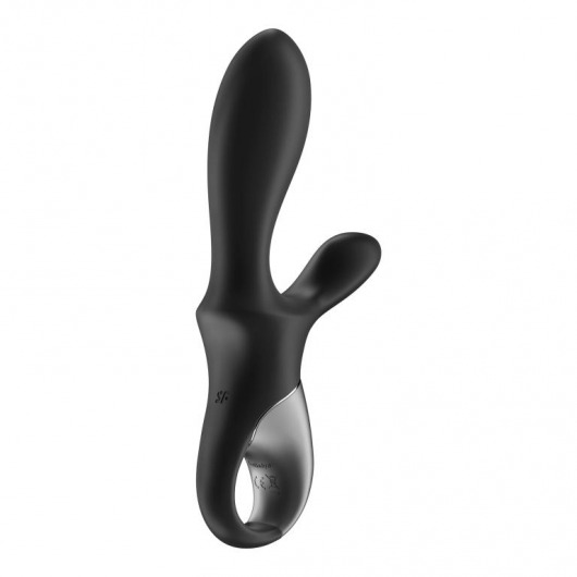 Черный анальный вибратор Heat Climax+ с функцией нагрева - 20,6 см. - Satisfyer - в Тюмени купить с доставкой