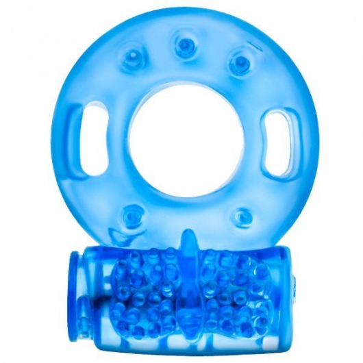 Голубое эрекционное виброкольцо Reusable Cock Ring - Blush Novelties - в Тюмени купить с доставкой
