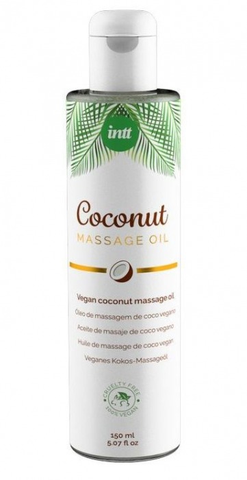 Массажное масло Vegan Coconut - 150 мл. - INTT - купить с доставкой в Тюмени