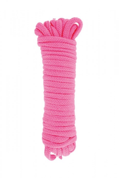 Розовая веревка для связывания Sweet Caress Rope - 10 метров - Sweet Caress - купить с доставкой в Тюмени
