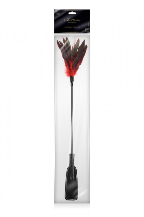 Стек-щекоталка Sweet Caress Feather Whip - 58 см. - Sweet Caress - купить с доставкой в Тюмени