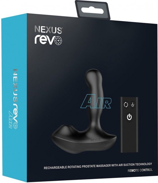 Черный вибратор-ротатор для стимуляции простаты Nexus Revo Air - Nexus Range - в Тюмени купить с доставкой