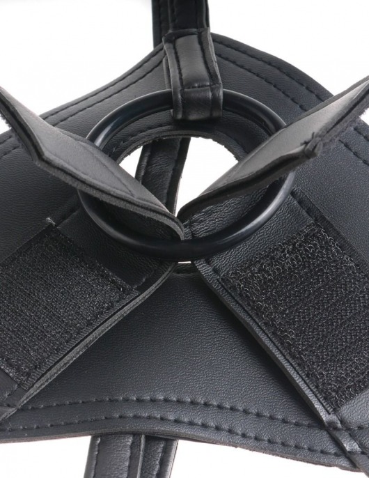 Страпон с телесной насадкой 7  Uncut with Strap on Harness - 18 см. - Pipedream - купить с доставкой в Тюмени