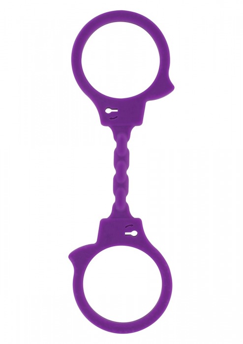 Фиолетовые эластичные наручники STRETCHY FUN CUFFS - Toy Joy - купить с доставкой в Тюмени